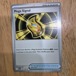 QTY 1 Pokemon Mega Signal Trainer Item Card